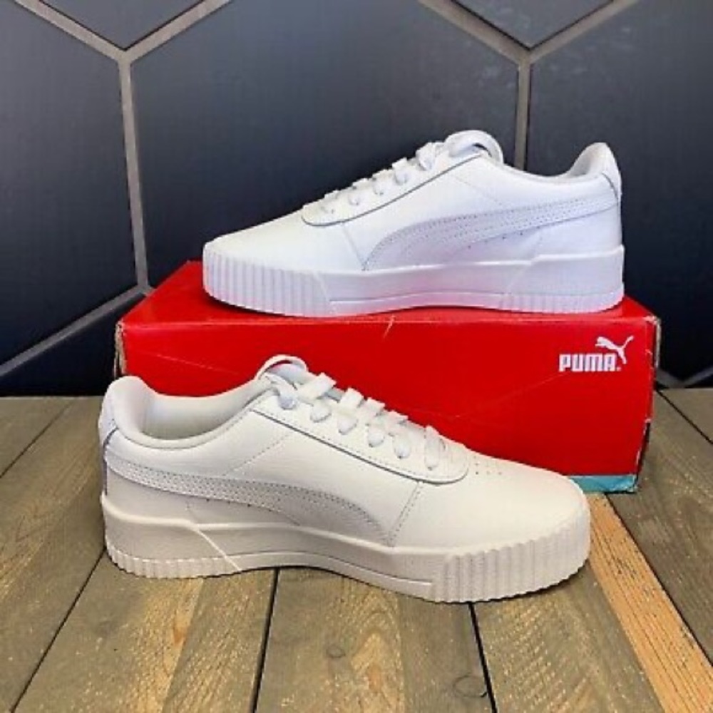 White Puma Carina Leather Women’s Sneakers - Picture 9 of 9